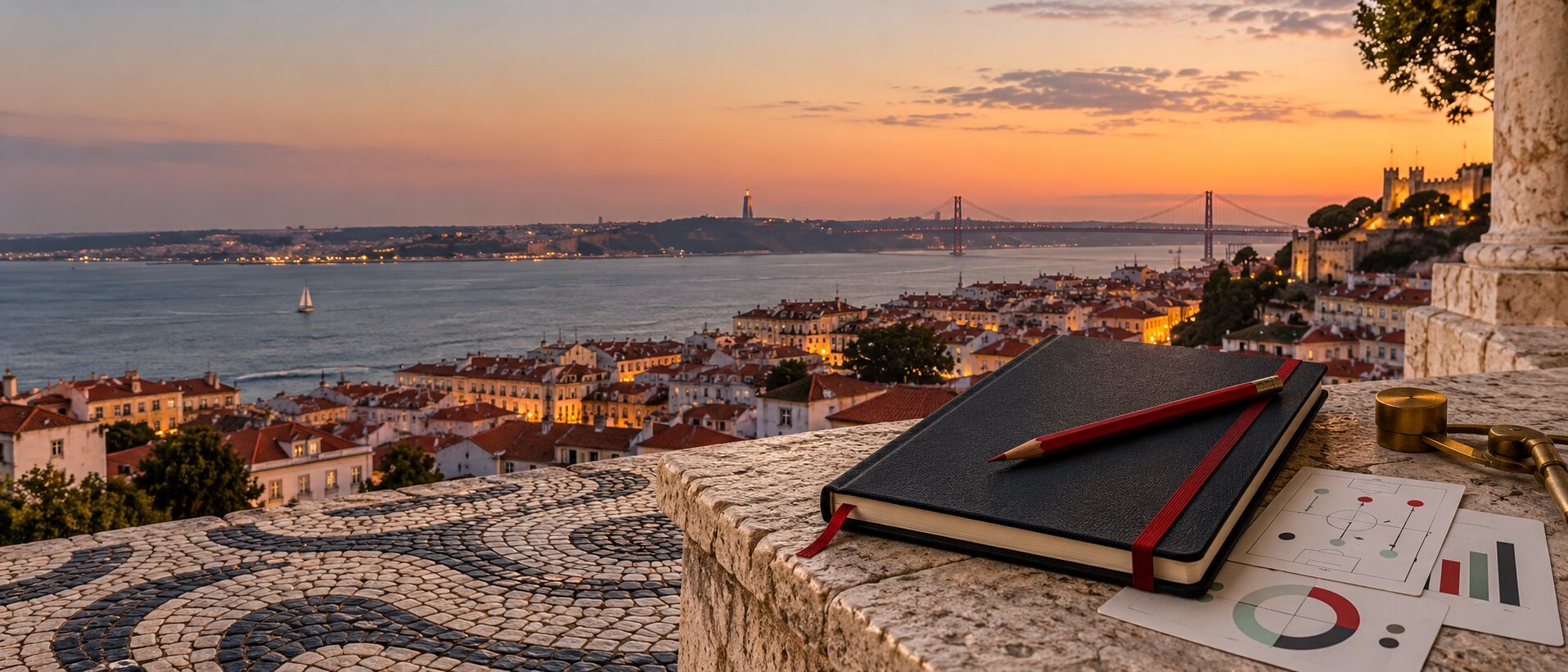 Miradouro de Lisboa com caderno de análise